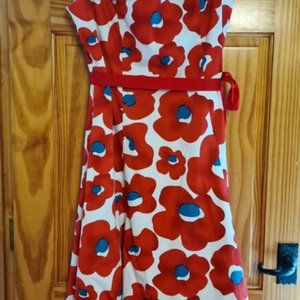 Size 16 A-Line poppy print dress
